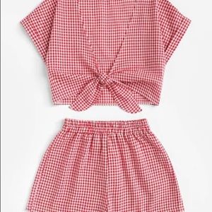 Red Gingham Two Piece